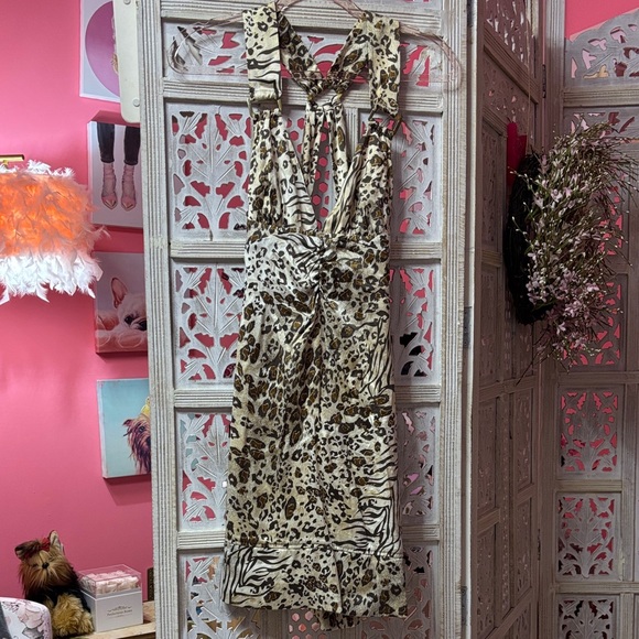 Arden B Dresses & Skirts - Arden B Animal Print Backless Dress Size: Small